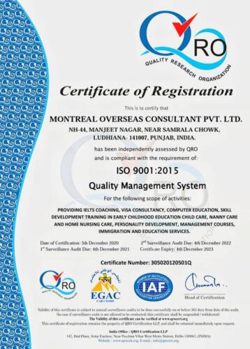 ISO CERTIFICATION 9001